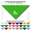 22"x22"x29" Lime Green Custom Printed Imported 100% Cotton Pet Bandanna